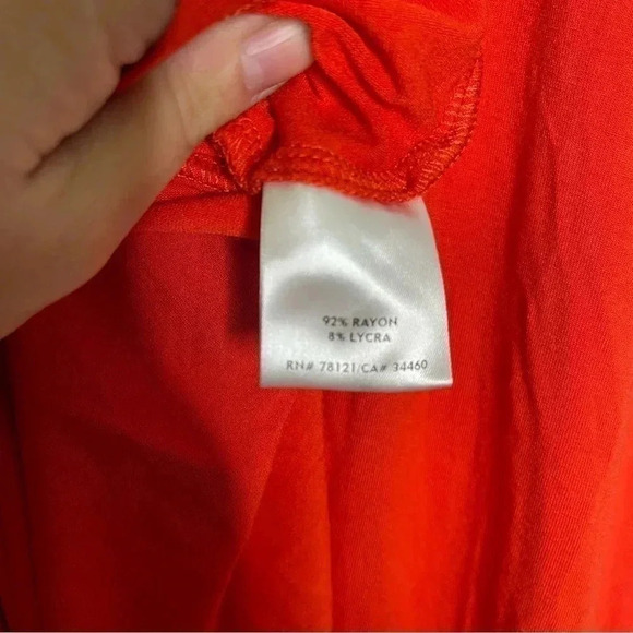 Eileen Fisher Viscose Jersey Stretch Cowl Neck Knee Length Firefly Dress Size M - Picture 3 of 8